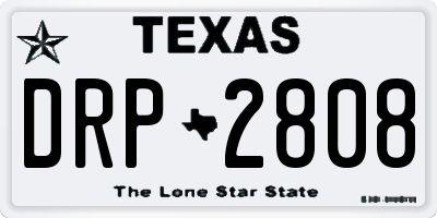 TX license plate DRP2808