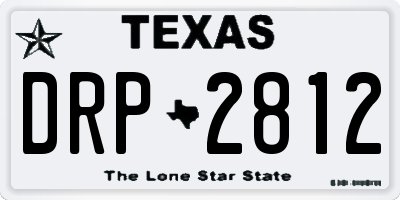 TX license plate DRP2812