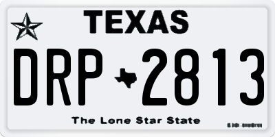 TX license plate DRP2813