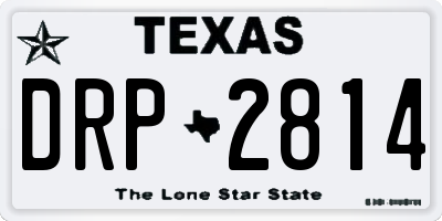 TX license plate DRP2814