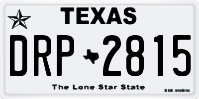 TX license plate DRP2815