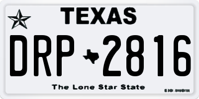 TX license plate DRP2816