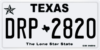 TX license plate DRP2820