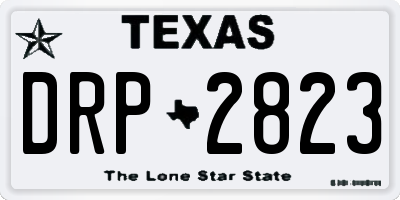 TX license plate DRP2823