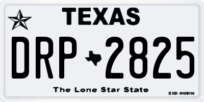 TX license plate DRP2825
