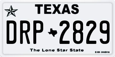 TX license plate DRP2829