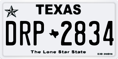 TX license plate DRP2834