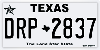 TX license plate DRP2837