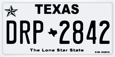 TX license plate DRP2842