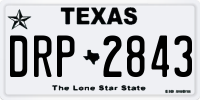 TX license plate DRP2843