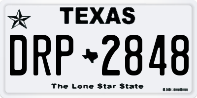 TX license plate DRP2848