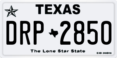 TX license plate DRP2850