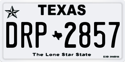 TX license plate DRP2857