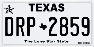 TX license plate DRP2859