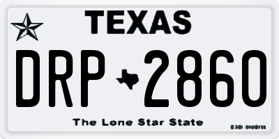 TX license plate DRP2860