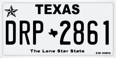 TX license plate DRP2861