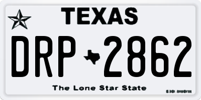 TX license plate DRP2862