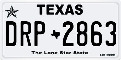 TX license plate DRP2863