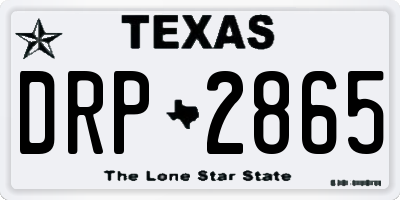TX license plate DRP2865