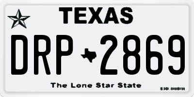 TX license plate DRP2869