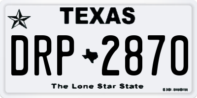 TX license plate DRP2870