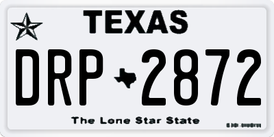 TX license plate DRP2872