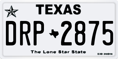 TX license plate DRP2875