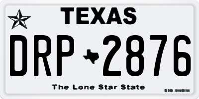 TX license plate DRP2876