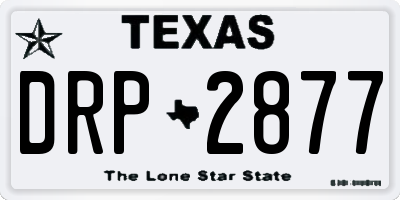 TX license plate DRP2877