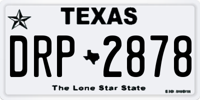 TX license plate DRP2878