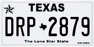 TX license plate DRP2879