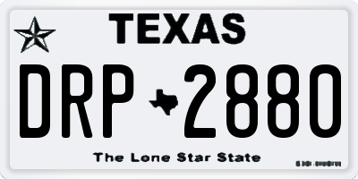 TX license plate DRP2880