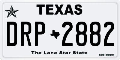 TX license plate DRP2882