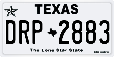 TX license plate DRP2883