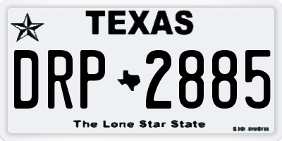 TX license plate DRP2885