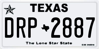 TX license plate DRP2887