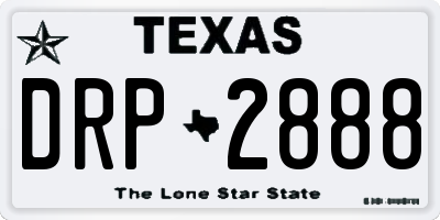TX license plate DRP2888