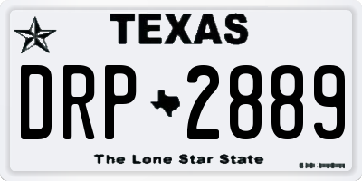 TX license plate DRP2889