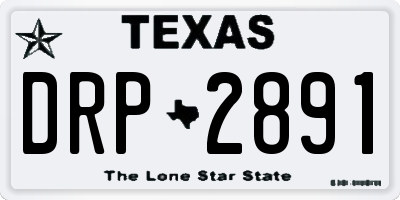 TX license plate DRP2891