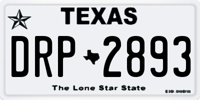 TX license plate DRP2893