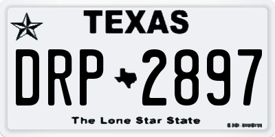 TX license plate DRP2897