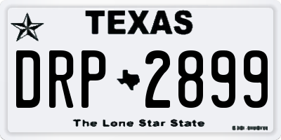 TX license plate DRP2899