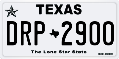 TX license plate DRP2900