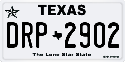 TX license plate DRP2902