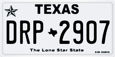 TX license plate DRP2907