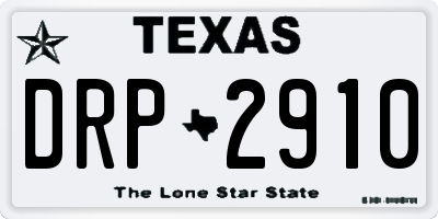 TX license plate DRP2910