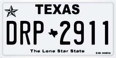 TX license plate DRP2911