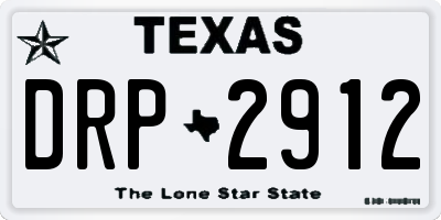 TX license plate DRP2912