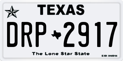 TX license plate DRP2917