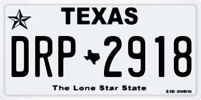 TX license plate DRP2918